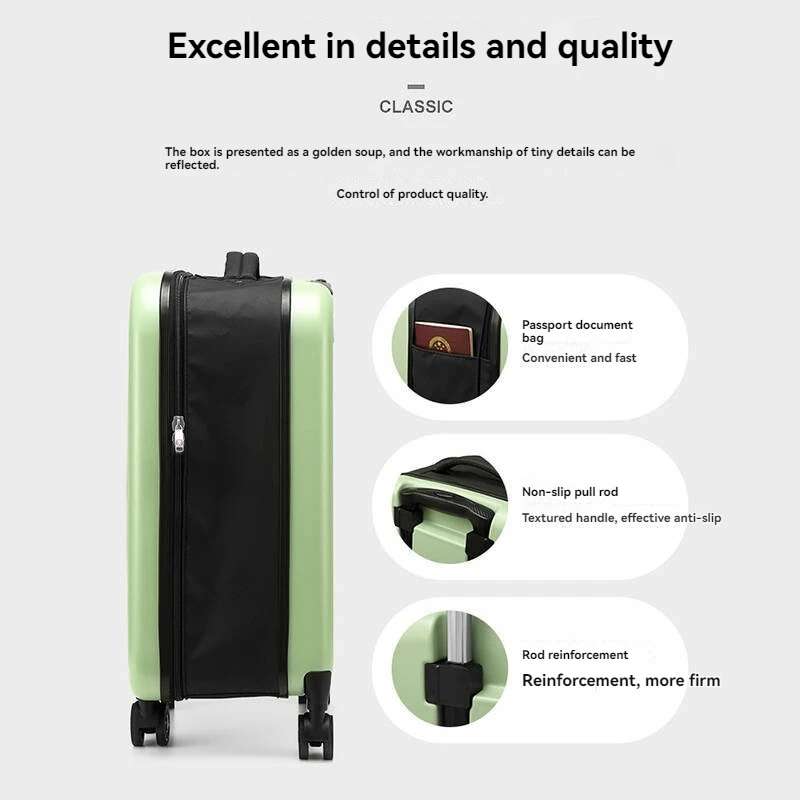 Faltbarer 4-Rad-Spinner-Koffer mit Einziehbarem Griff, Tragbarer Packkoffer, TSA-Schloss Handgepäck 20-Zoll Kabinengepäck – Detail 6