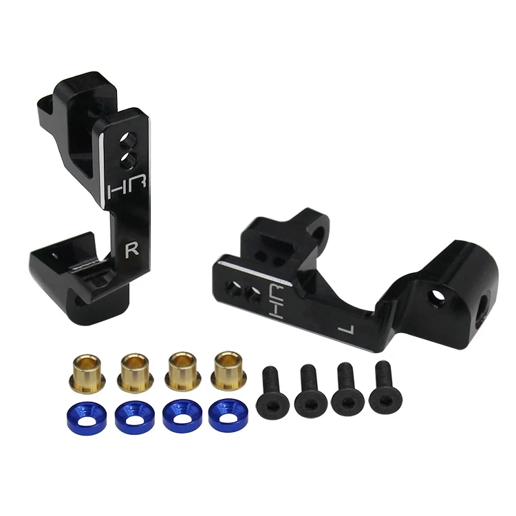 Hot Racing SLF1901 Black Aluminum Front C-Hub Caster Blocks for Traxxas 1/10 4X4 (Rally/Rustler/Slash/Stampede/Telluride)
