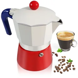 1Pc Italian Style Stovetop Espresso Maker Authentic Italian Coffee Maker for Rich Bold Espresso Easy to Use and Clean