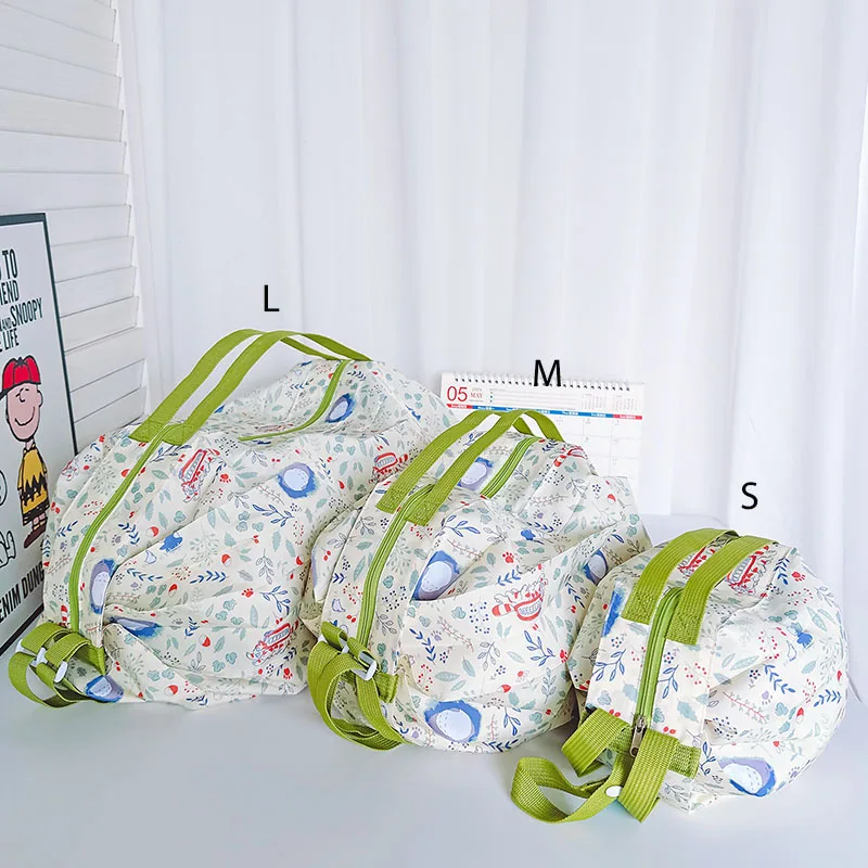 Folding Shopping Bag Printed Japanese Style Travel Handbag Multi-purpose S/M/L Shopper Bag for Women