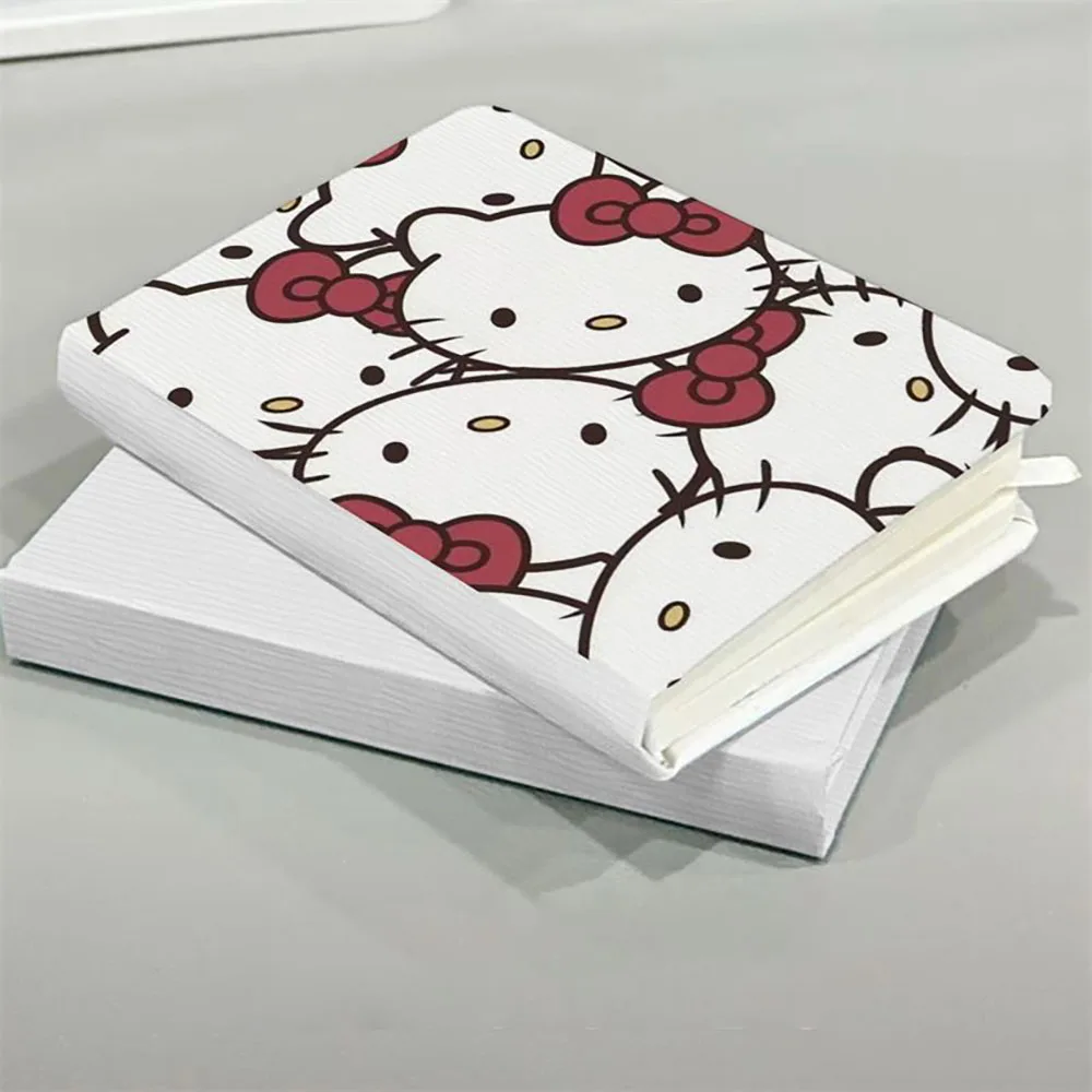 High Face Value Hello Kitty Portable A7 Notepad Cartoon Cute Girl Heart Pocket Notebook Student Mini Plan Book Practical Gift