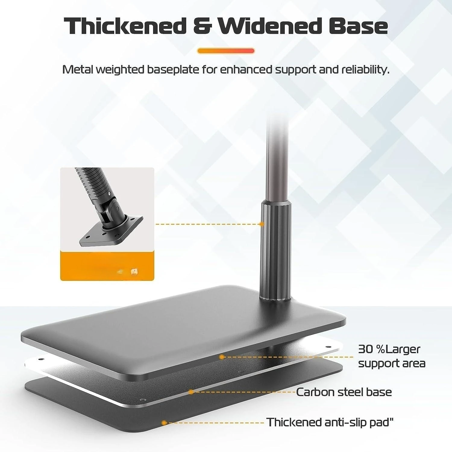 1350MM 360 Rotation Aluminum Alloy Photography Tablet Stand For Food Vlog Shooting