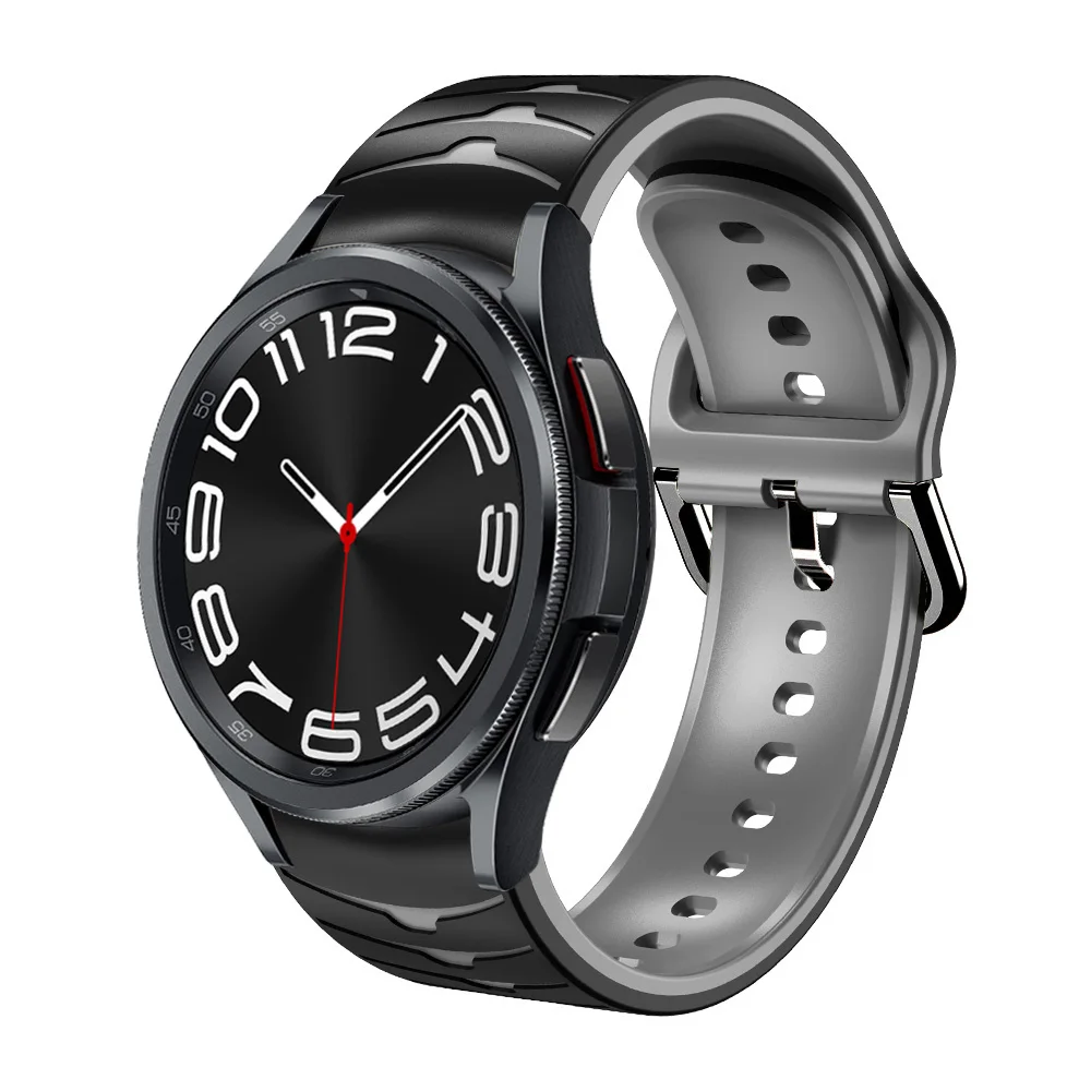 Мягкий силиконовый ремешок 20 мм, совместимый с Samsung Galaxy Watch 7, 6, 5 4, браслет с дуговым интерфейсом, сменный ремешок, аксессуары