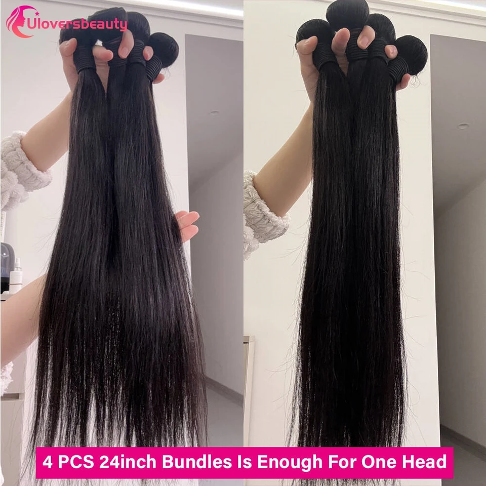 Paquetes de Cabello Humano Lacio 12A, Virgen, Negro Natural, 18-24 Pulgadas 2