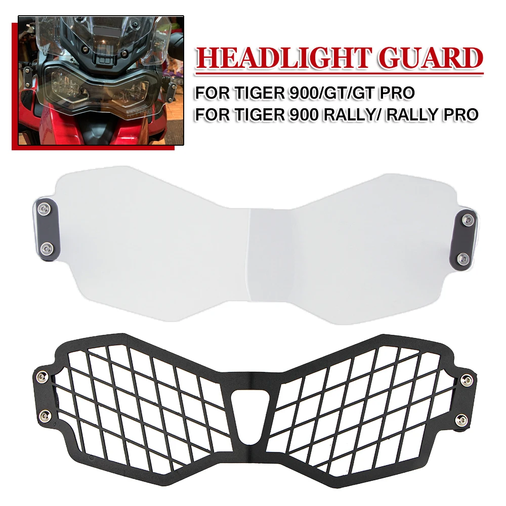 

Motorcycle Headlight Protector Grille Guard For Tiger 900 TIGER900 GT Rally Pro 2020-2023 Acrylic Head Light Cover Protection