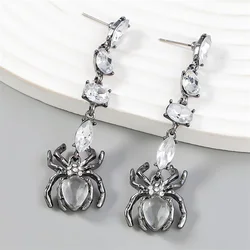 2022 Personalized Fashion Lady Spider Long Earrings Exaggerated Retro Insect Jewelry Girl Anniversary Party Funny Animal Gift