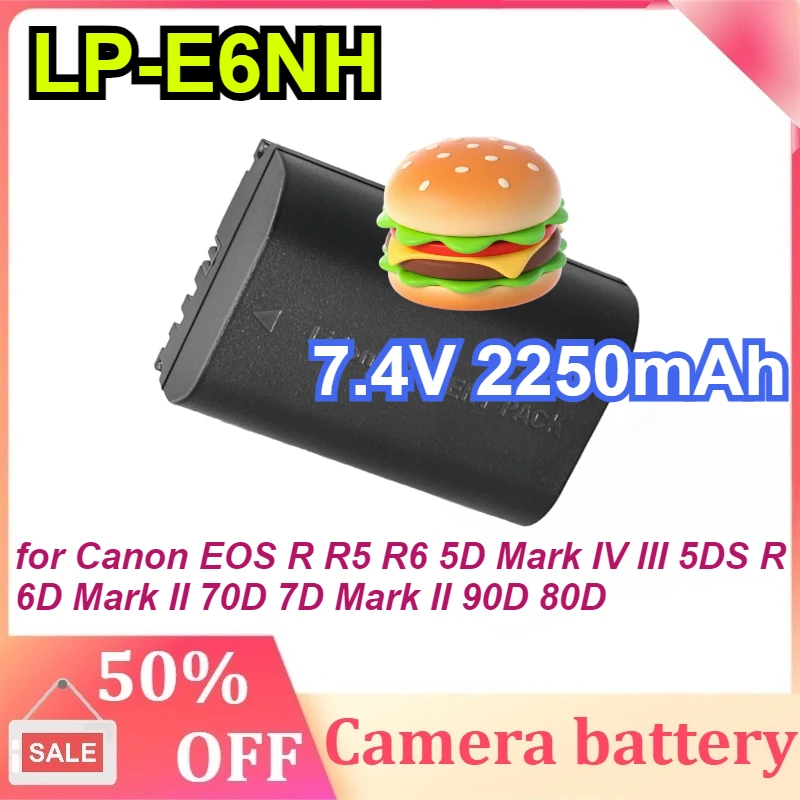 7.4V 2250Mah LP-E6N… - image