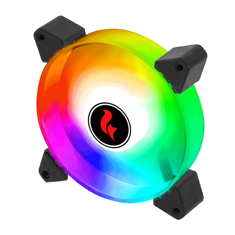 HNHU مبرد الهواء 120 مللي متر جهاز كمبيوتر شخصي معالج مروحة التبريد 6 دبوس RGB برودة ثقب تباعد 105 مللي متر 12 سنتيمتر كتم مروحة Ventilador DC12V