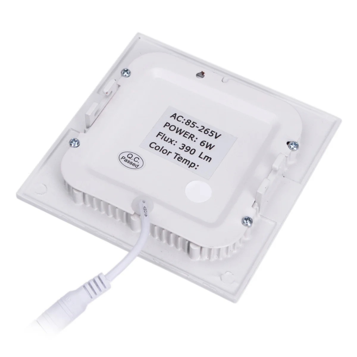 

6W 480Lm 30-Led Square Panel Lamp Warm White 90-265V Ceiling Light For Hallway Kitchen Office Durable Plastic Indoor