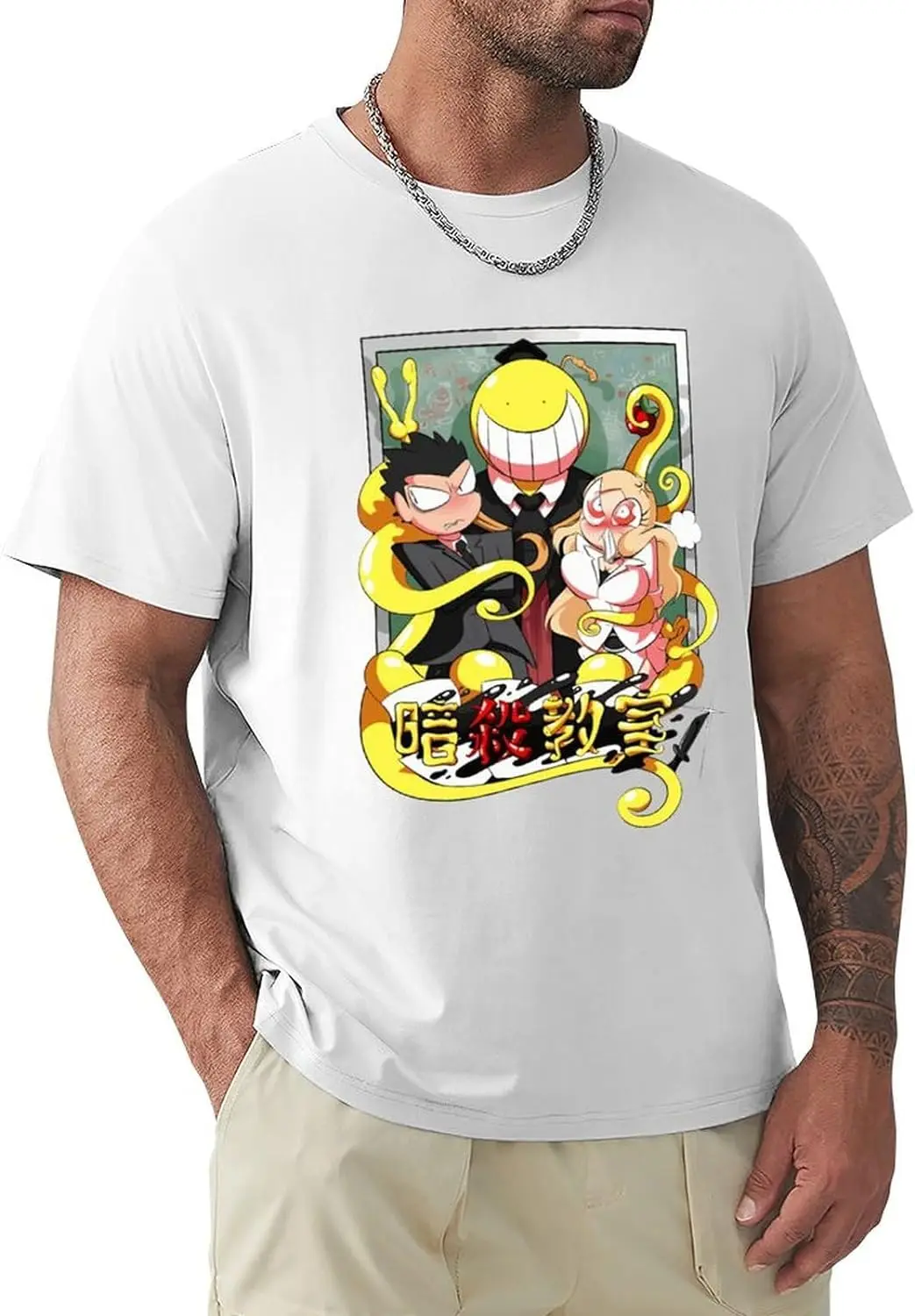 

Anime Assassination Classroom T-Shirt for Men Women Casual Comfortable Manga Crewneck Fashion Tees