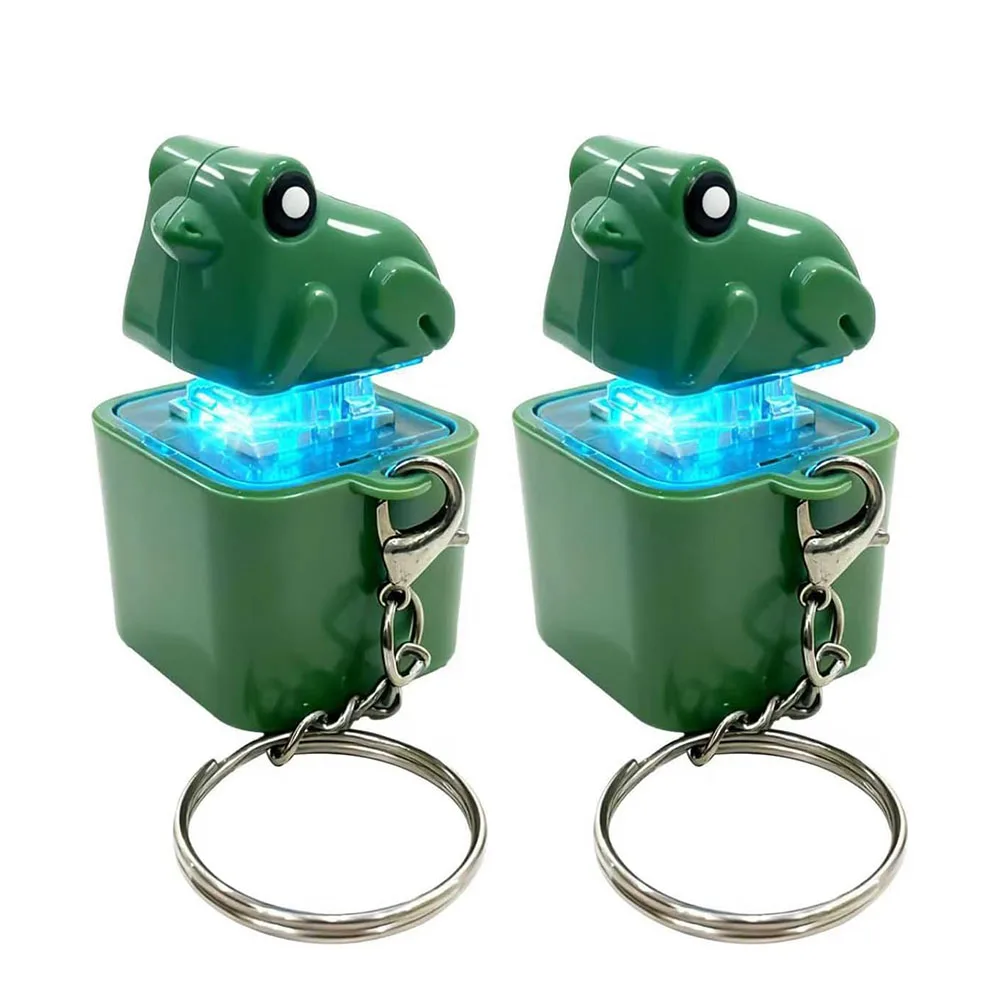 Frog Croaking Fidget Toy Frog Croaking Keychain With Sound LED lights Stuff Fun Gift for Kids Boys Girls view 6