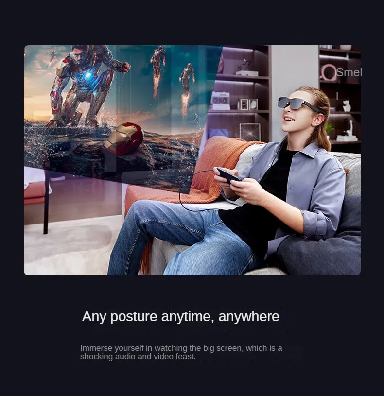 نظارات TCL Rayneo Air 2 الذكية AR 1080P HD شاشة Oled 120 هرتز جهاز ألعاب تحديث لوحدات التحكم Android/iOS نظارات XR المحمولة