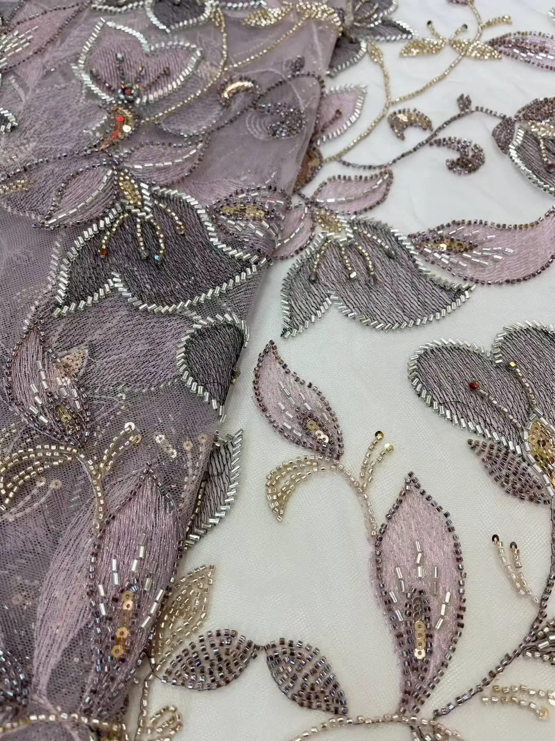 قماش دانتيل مطرز بالترتر الأفريقي الفاخر 2025 جودة عالية العريس النيجيري الزفاف الزفاف التطريز الفرنسية تول الدانتيل