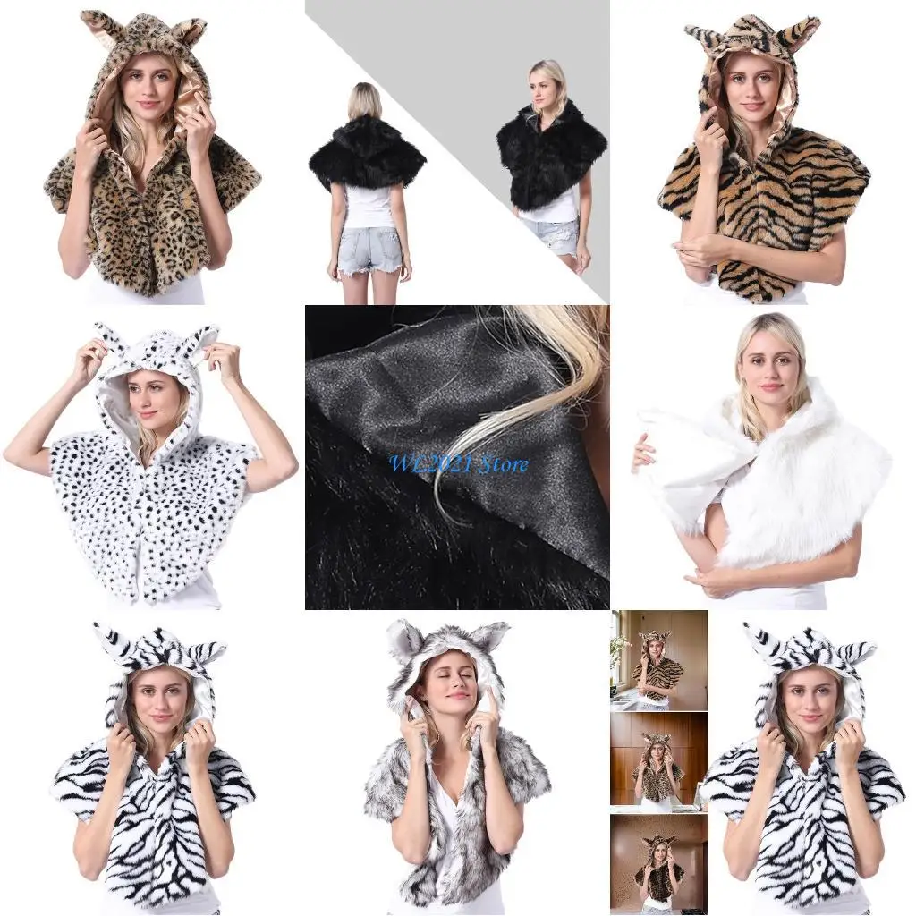 

G5GC Plush Ear Hooded Hat for Winter Outdoor Activity Adult Warm Earflap Hat