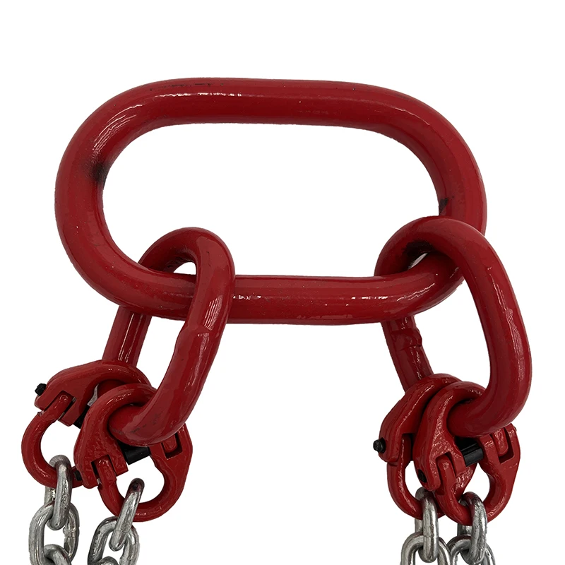 4.9FT Chain Sling G80 Manganese Steel Galvanized Chain Hoist Lifts 4T Lifting Capacity Lifting Tools with Grab Hook Sling Tool