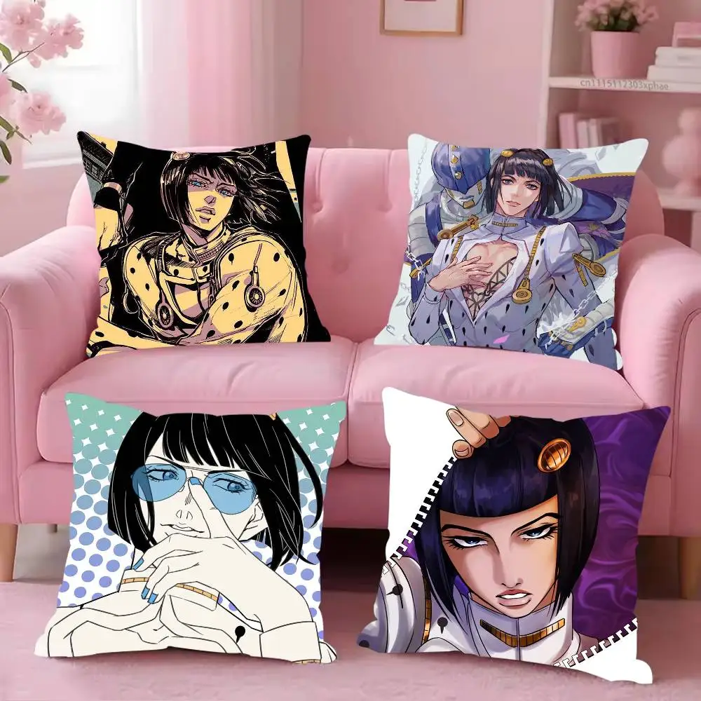 Bruno Bucciarati Jojo Sticker Finger Pillow Case Cover Square Sofa With For Pattern Comfortable Cushion suitable Of Room