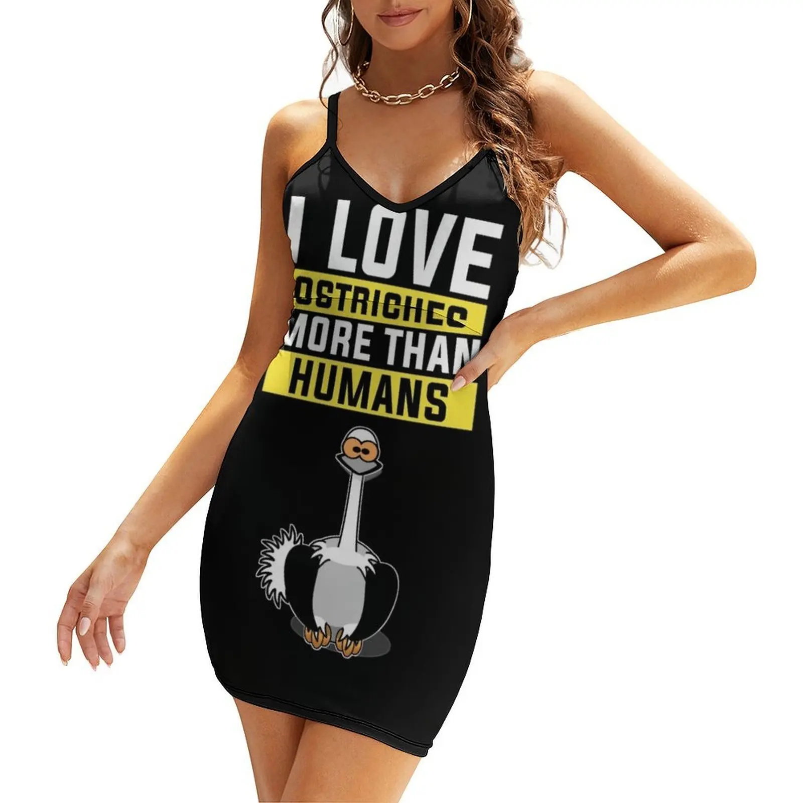 

I Love Ostriches More Than , Funny Ostriches Sling Dress dresses for women dresses women summer 2025 Clothing