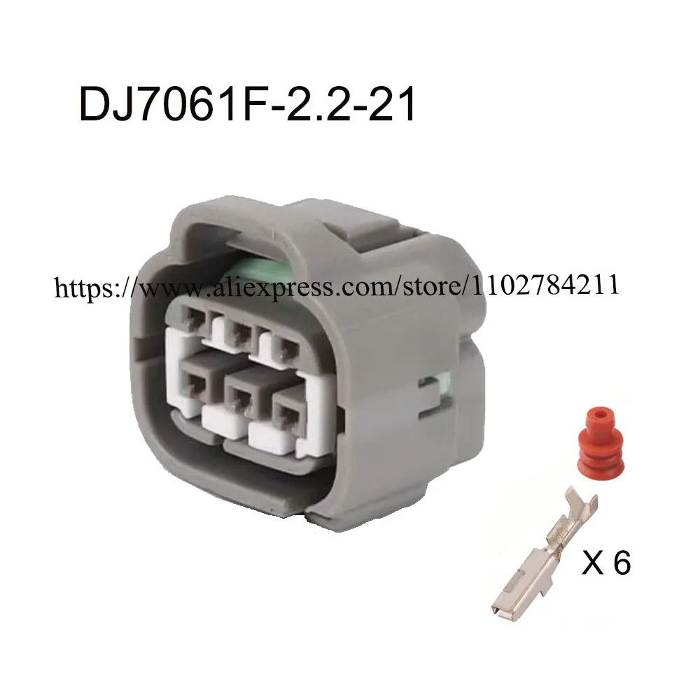 

100SET DJ7061F-2.2-21 auto Waterproof cable connector 6 pin automotive Plug famale male socket Includes terminal seal