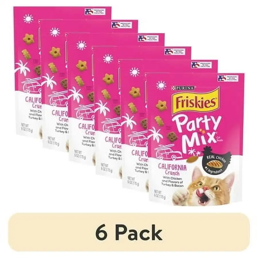 

(6 Pack) Purina Cat Treats, Party Mix California Crunch with Chicken