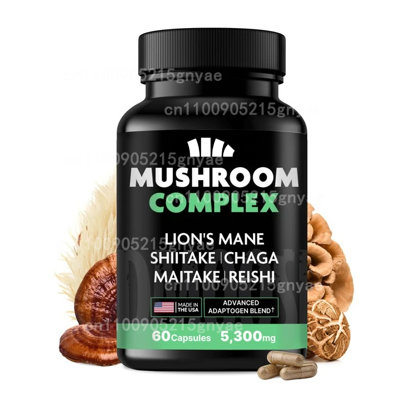 

Ultimate Mushroom Complex - Immune Support Supplement for Immunity, Energy, Memory, and Concentration (60 Capsules)