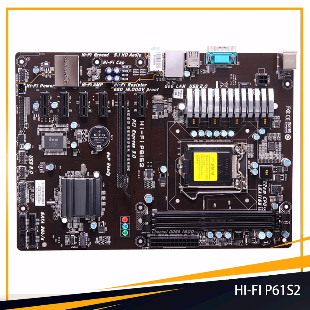 HI-FI P61S2 For Biostar H61 LGA 1155 DDR3 USB 2.0 ATX Motherboard