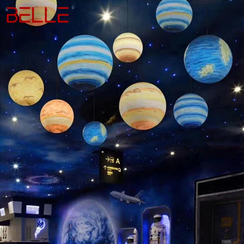 

BELLE Wedding Planet Chandelier Sun Moon Stars Sky Top Stage Store Bar Restaurant Kindergarten Decoration