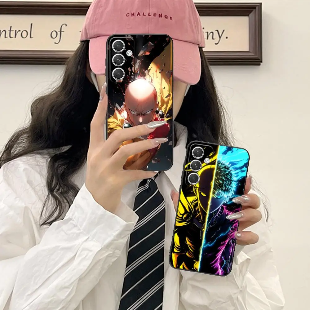 Anime Punch Saitama Mobile Phone Case for Samsung Galaxy S26 S25 S24 S23 S22 S21 S20 Note20 Plus FE Ultra Colorful Cover Pretty