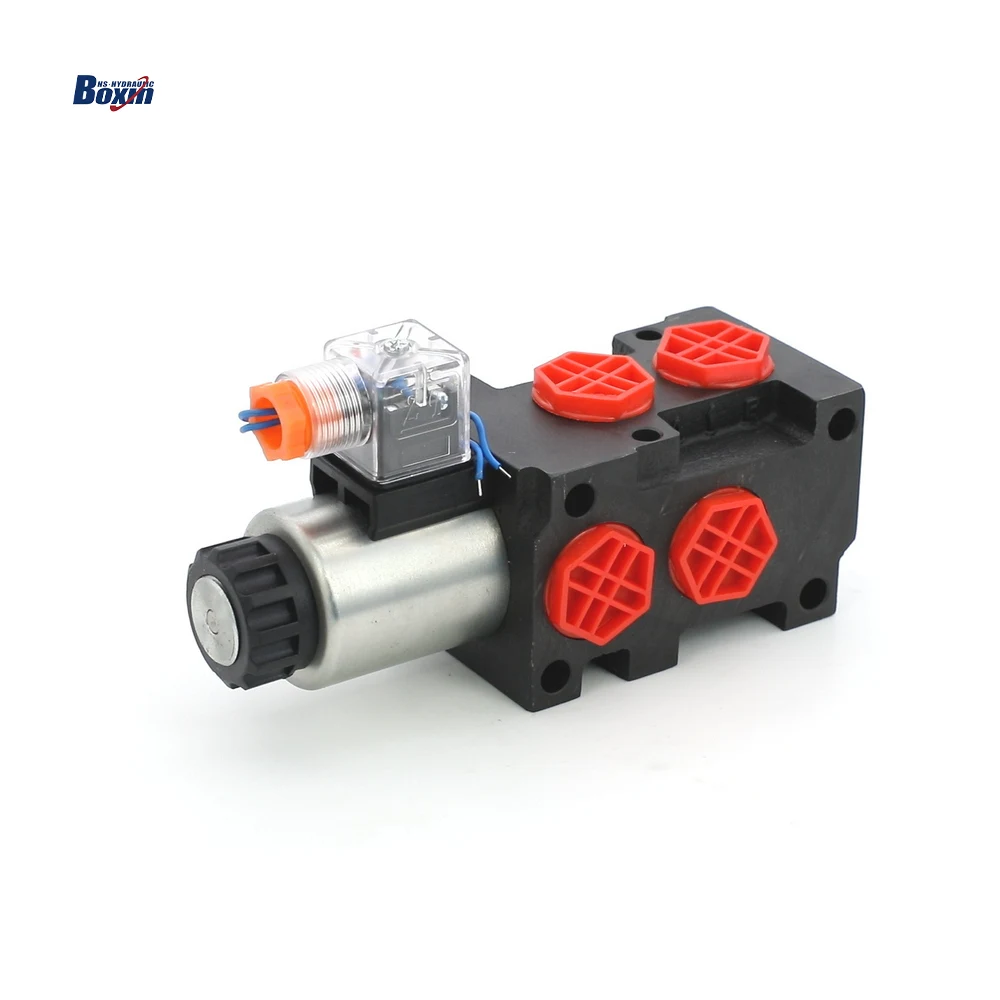 

Single Lever Hydraulic Control Dual Spool 12 Volt Solenoid Hydraulic Valve