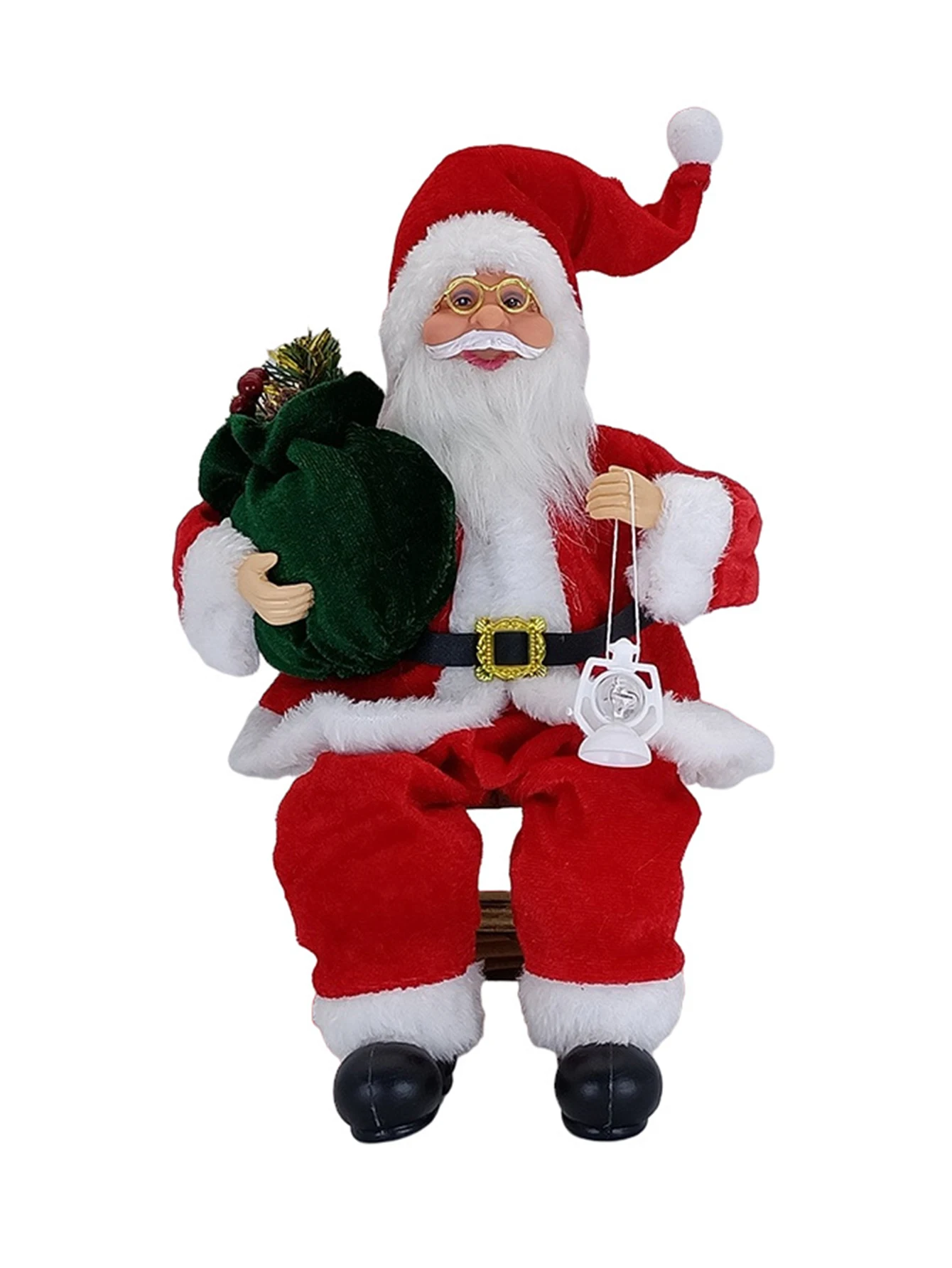 Creative Santa Claus Doll 35cm Sitting Santa Claus Ornament Christmas Scene Doll Decoration Christmas Gift For Children 2024