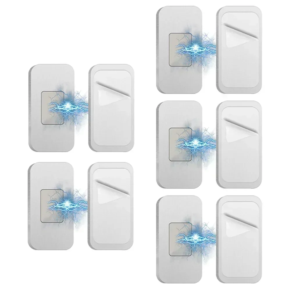 1set/5set Silver Black Magnetic Cabinet Drawer Catches Stainless Steel Door Adhesive Invisible Magnets Closet 4*2cm Tool