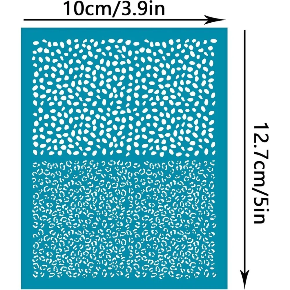 4x5 Inch Layered Leopard Clay Stencil Animal Silk Screen for Polymer Clay Non-Adhesive Silk Screen Printing Stencils Transfer