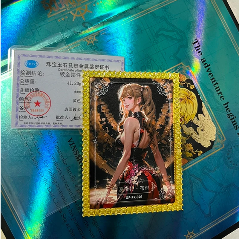 Anime ONE PIECE Boa Hancock Charlotte Pudding Yamato Diamond oil painting card Christmas birthday gift Entertainment toys