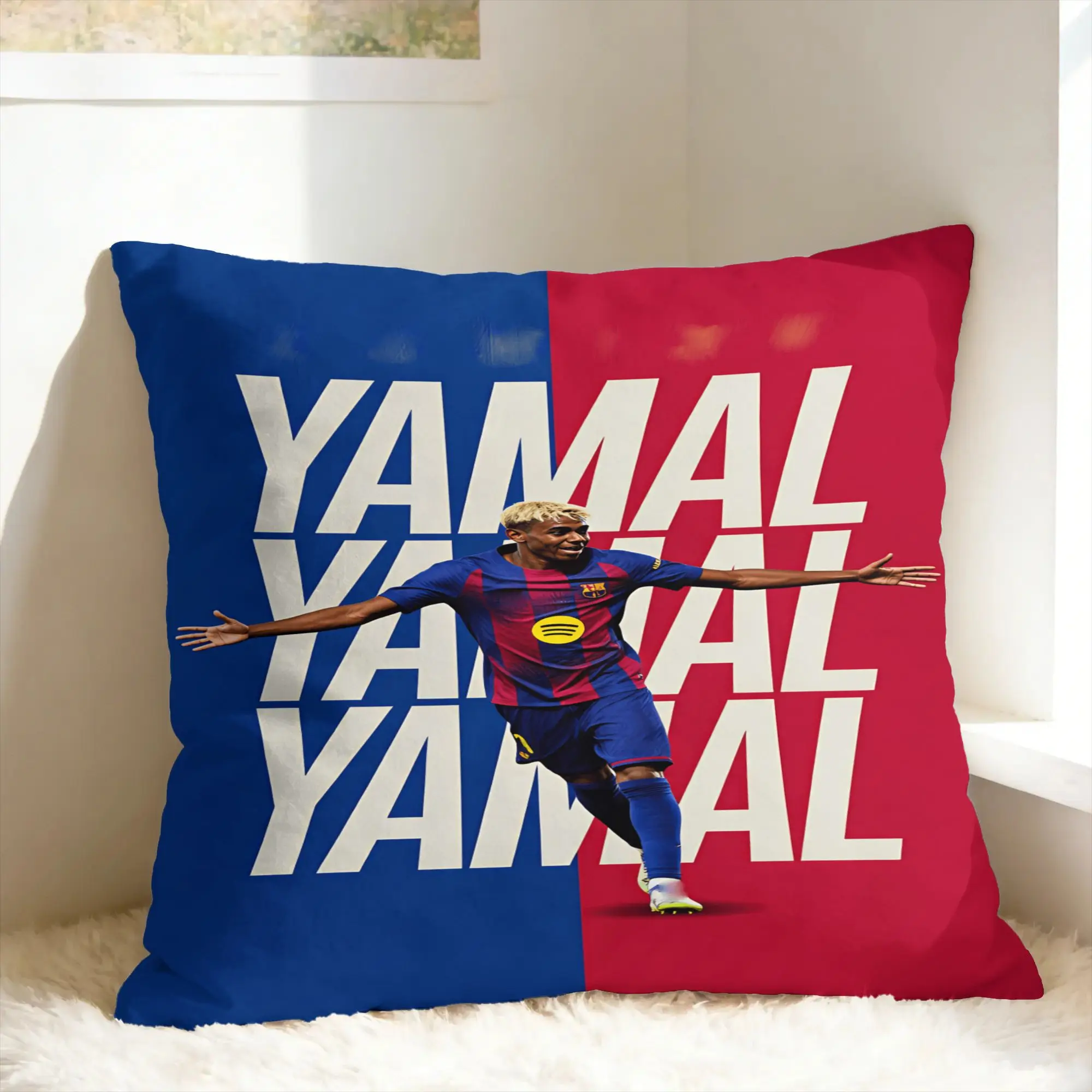 L-Lamine FootballStar y-Yamal Pillowcases  Retro Trendy Pillow Case For Sofa Car Home Decor Custom Pillow Cover