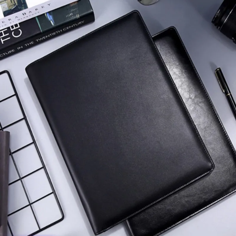 

Multi-Function A4 Leather Folder Professional Office Document Organizer for Contracts Business Document Holder & Meetings