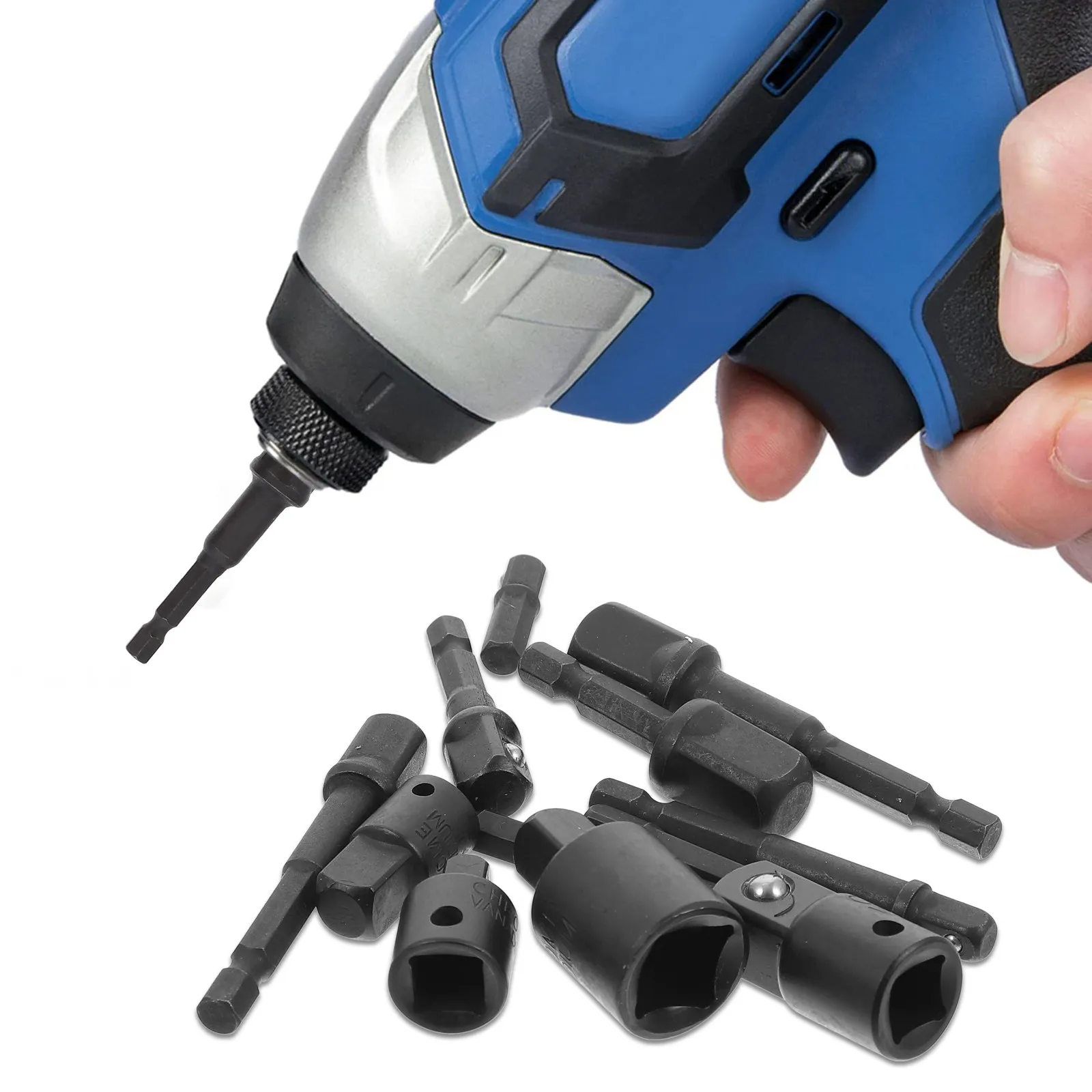 1Set Bit Extension Rod Chrome Vanadium Steel Sturdy Drill Adapter Rods Sleeve Tool Steel Connection Shaft Electric Drill