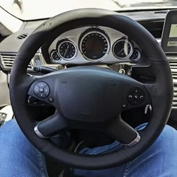Customization Hand Sewing Microfiber Leather Car Steering Wheel Cover Accessories For Mercedes Benz E Class W212 2009-2012