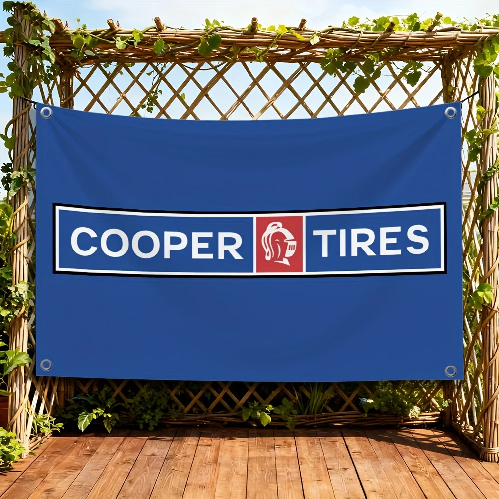 Outdoor Cooper Tires Flag Banner Shop Sign Promotion Display Yard Decoration 60x90cm Blue Retail Automotive Advertisement Sign