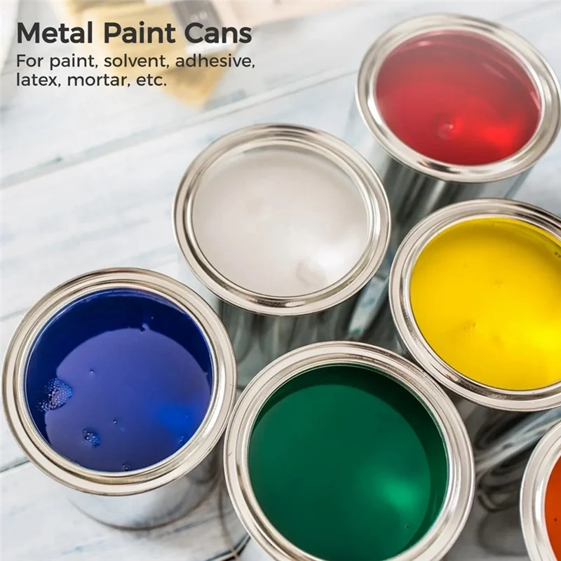 

12Pcs 0.5L Metal Paint Cans Empty Unlined Paint Cans Metal Paint Pails For Crafts DIY Projects Storage Containers