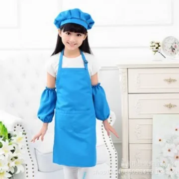 

Solid color children's apron, kids' painting clothes, kindergarten art performance apron set