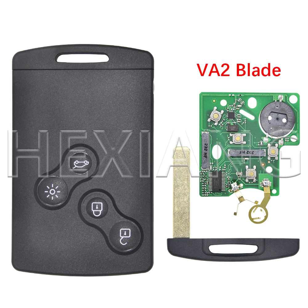 Hij Overhandigt 4a Pcf7945/7953M Chip 433Mhz Nabijheid Auto Externe Sleutel Voor Renault Captur 2013-2017 Clio Iv 2009-2015