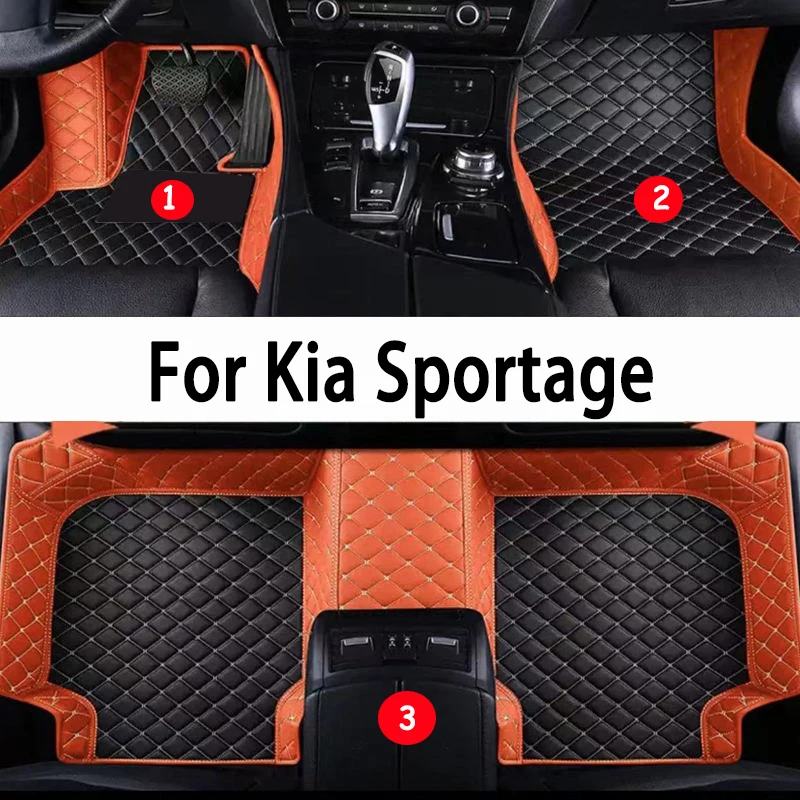 

Custom 3D Full Coverage Car Floor Mats For Kia Sportage 2021 2022 2023 2024 Don't Suit Hybrid Interior Accessories Carpet