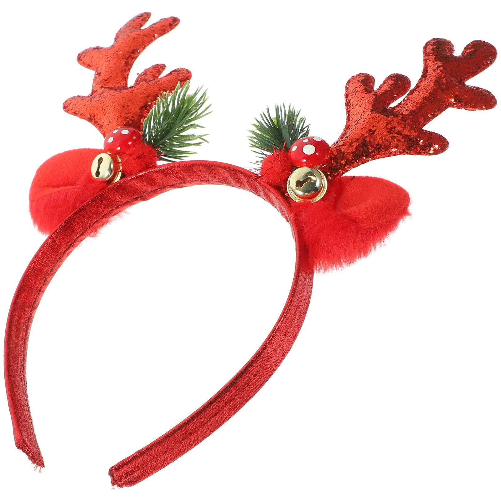 

Reindeer Antler Headband Christmas Holiday Party Decoration Bell Design Festive Hair Accessory Women Elk Headpiece