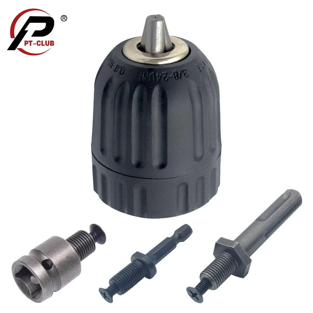 Conversor de Mandril de Perfuração sem Chave Preciso de 0810 mm Adaptador de Troca Rápida de Rosca 24unf Haste Sds-plus Hexagonal