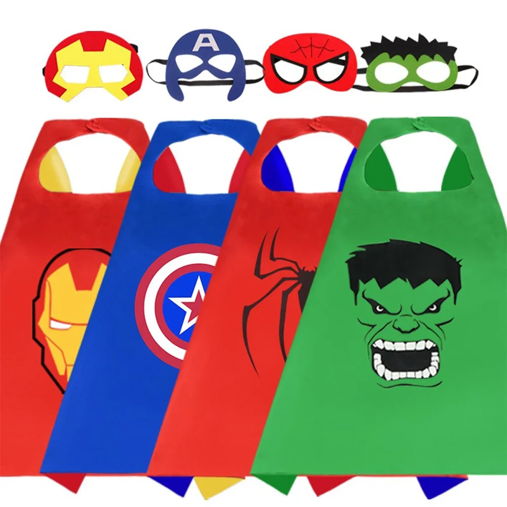 MINISO Halloween Superhero Cosplay Cape Cartoon Anime Costumes Gig Cape Mask Clothing Boy Birthday Gift Girl Novelty Accessories