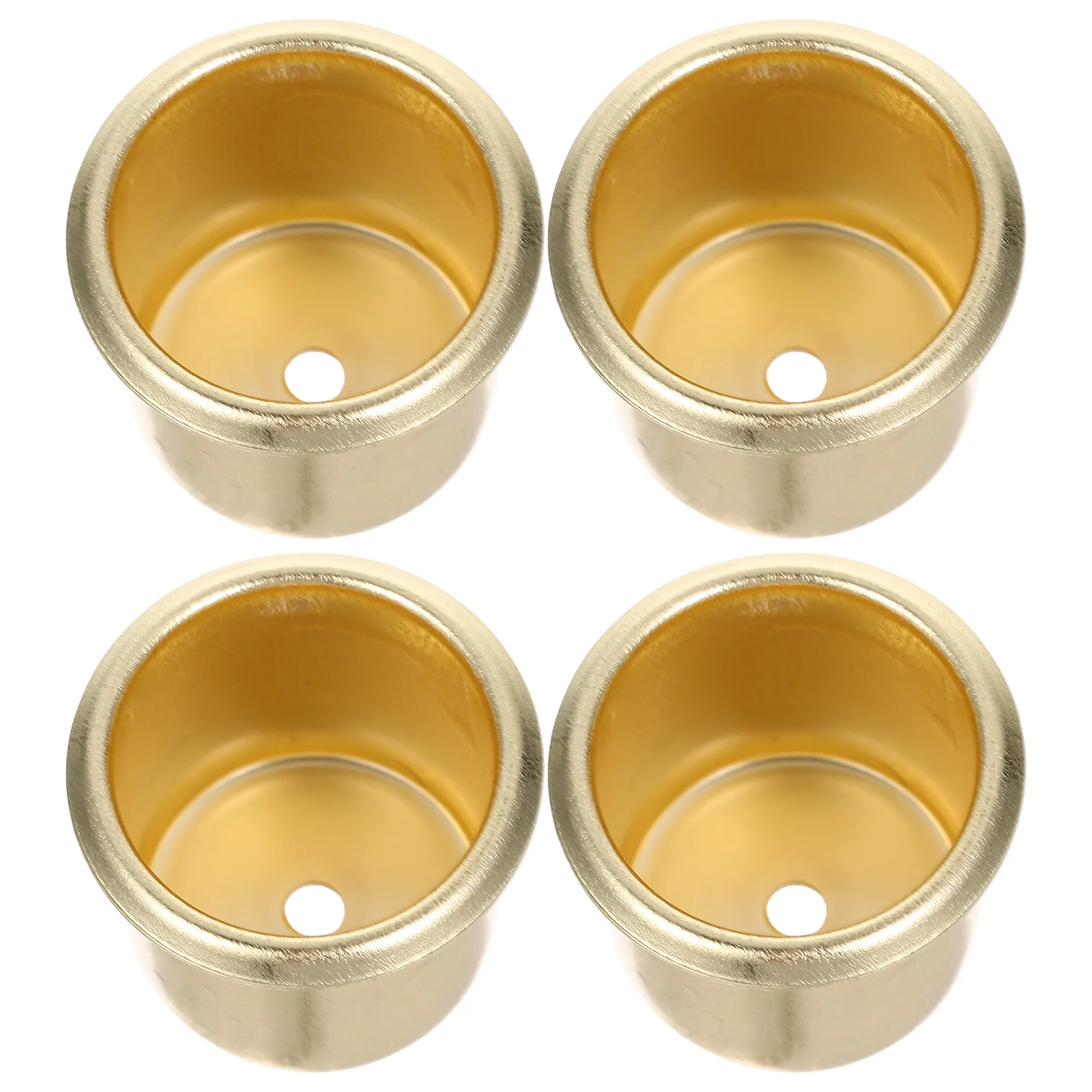 

4pcs Metal Cups Diy Tea Light Holders, Drip Protectors, Table Centerpieces For Party, Iron Candles Cup