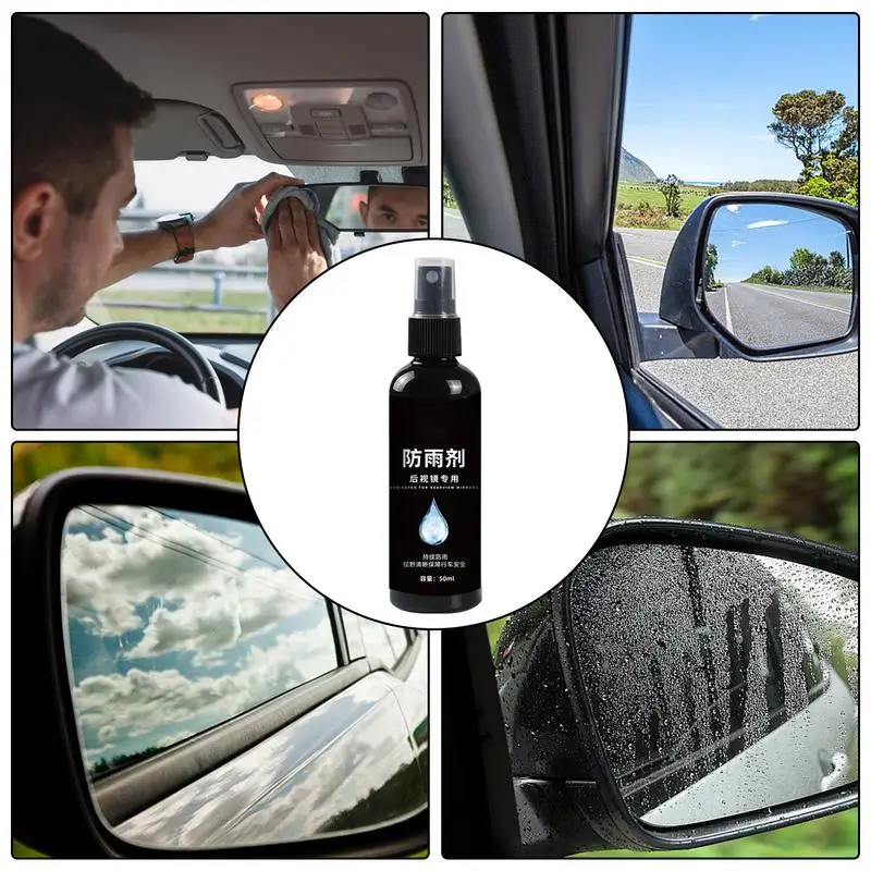 Espray antinebulizante para parabrisas de coche, 50ml, bloqueador de agua para espejos de coche, productos de cuidado Exterior para ventanas de coche, retrovisor