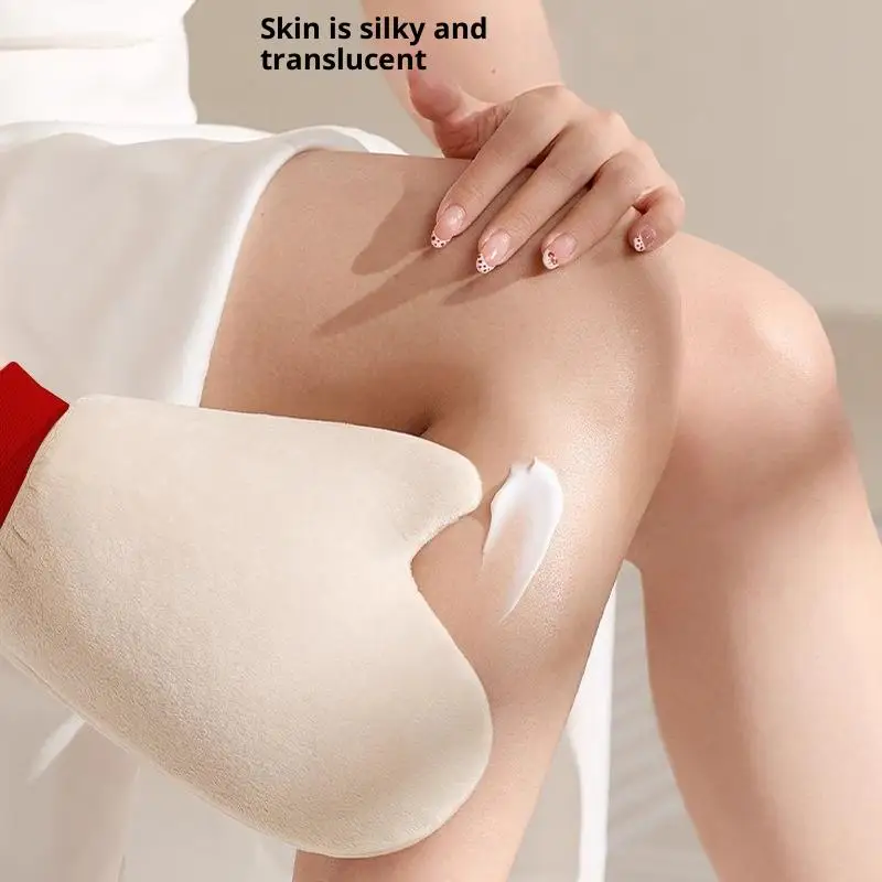 Gant de Lotion pour le corps, gant autobronzant Double face, empêche les mains collantes, applicateur de flocage à séchage rapide, applicateur de maquillage