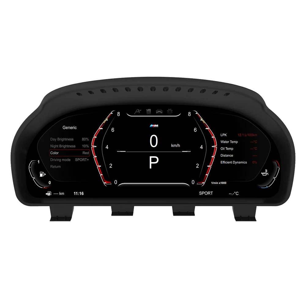 Full Screen 12.3'' Retrofit Cluster for  X5 E70 X6 E71 2007-2013 Car Digital Instrument Cluster 3 Dashboard