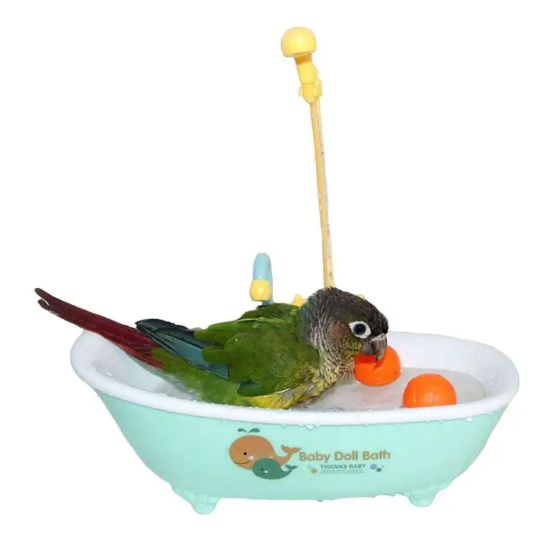 Parrot Automatic Bathtub Toy Bird Automatic Bathtub Swimming Pool Toy Multifunctional Shower Box Pet Pool Birdbath Bowl Bird