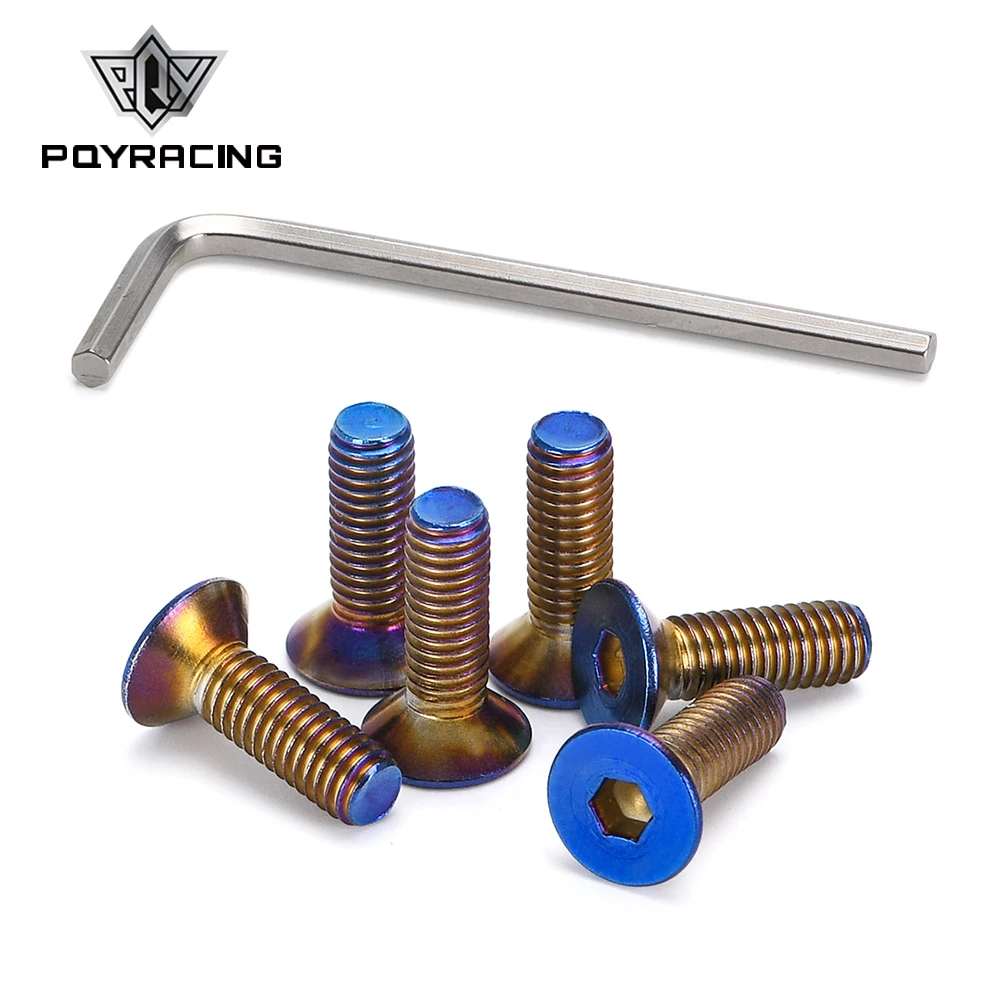 6Pcs/Lot Burnt Titanium Steering Wheel Bolts Fit A Lot Of Steering Wheel Works Bell Boss Kit PQY-LS06CR-T